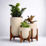 Ammo Planter with Midi Wood Stand